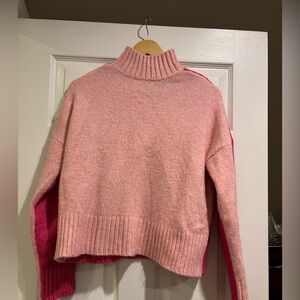 Cozy Pink Turtleneck Sweater